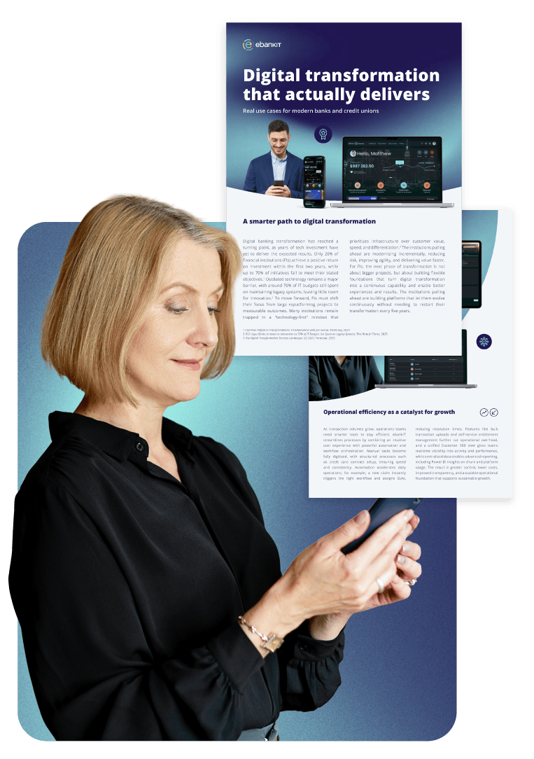 Digital transformation that actually delivers | ebankit
