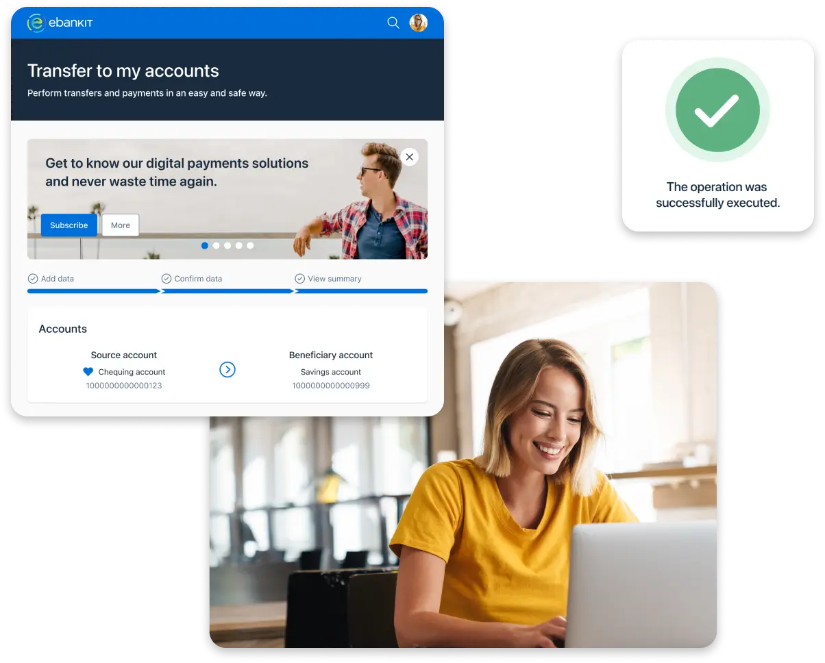 Web banking header
